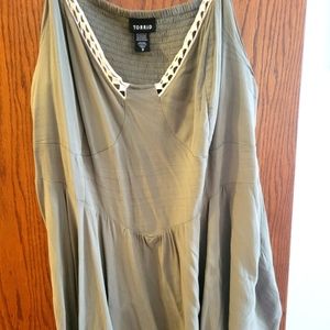 Tank top with peekaboo top